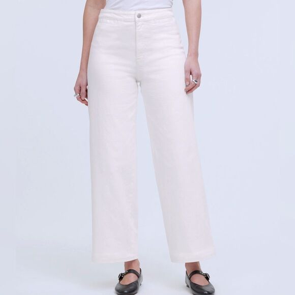 Madewell NWT Curvy Emmett Wide-Leg Jean Size 26 Tile White: Welt Pocket Edition - Picture 1 of 9